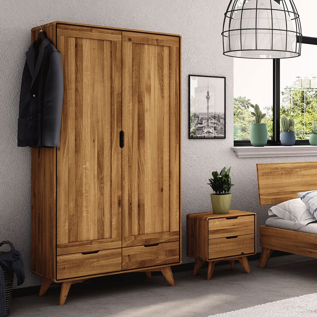 Drehtüren-Kleiderschrank "Tario" - Wildeiche von allnatura