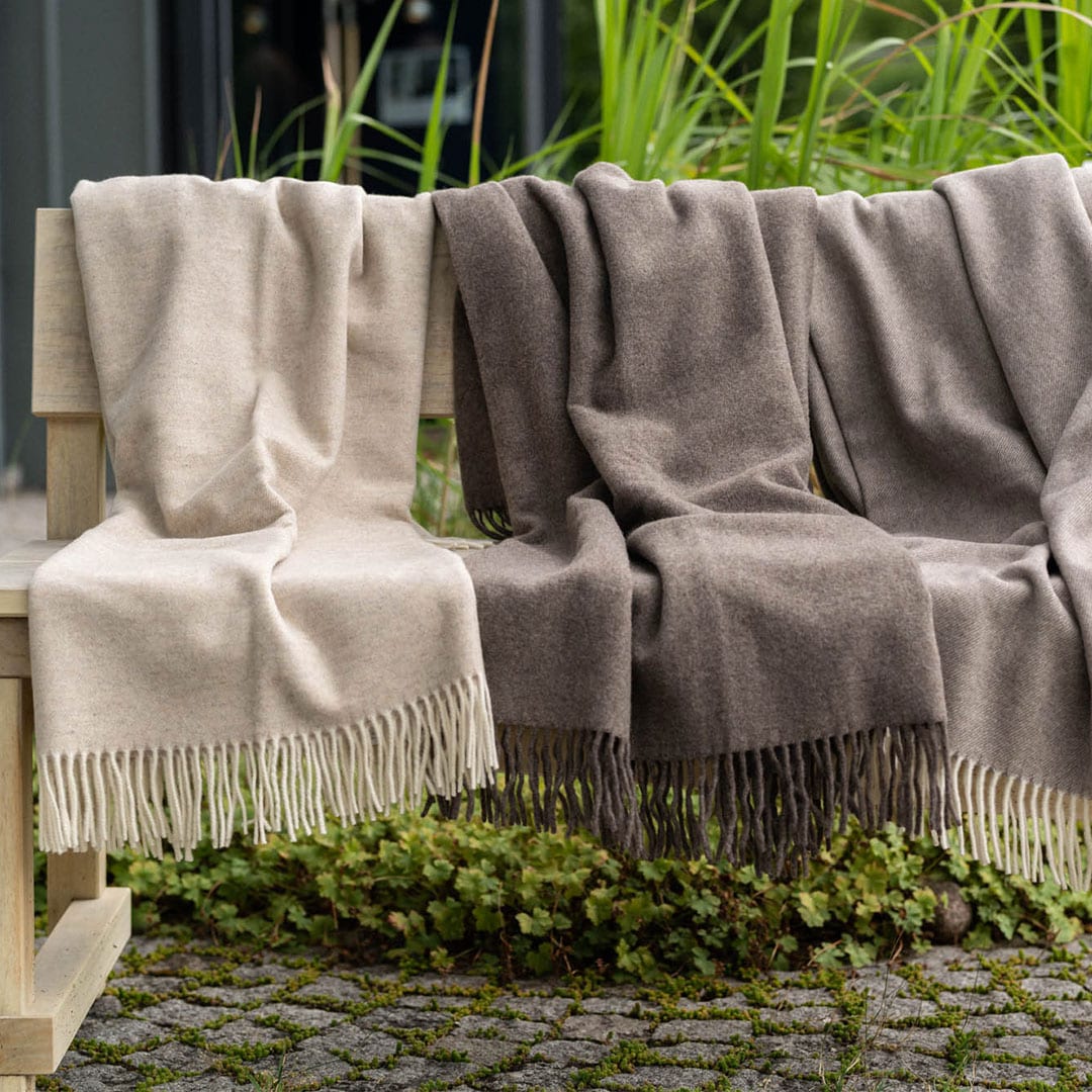 Merino-Plaid "Tenera" - braun von allnatura