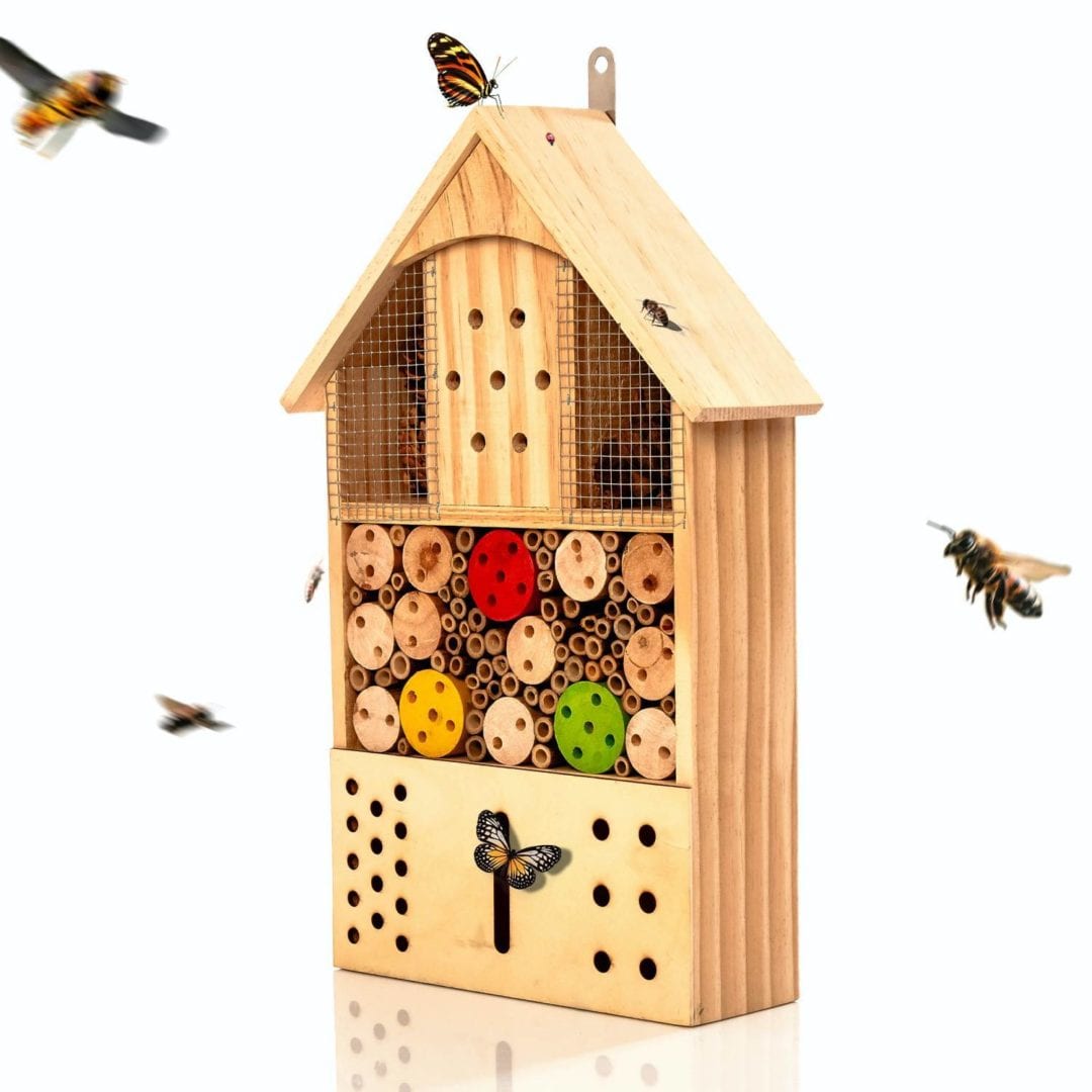 Umweltfreundliches Insektenhotel in der Größe 43 5 x 24 x 9 25 cm für den Garten von Bambuswald