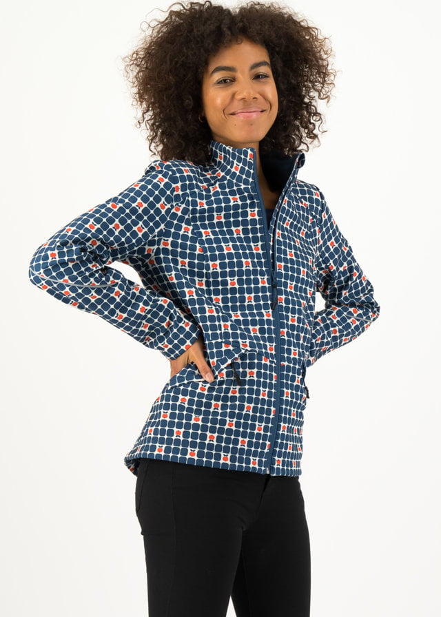 Softshelljacke Wanderlust Turtle Blau von blutsgeschwister