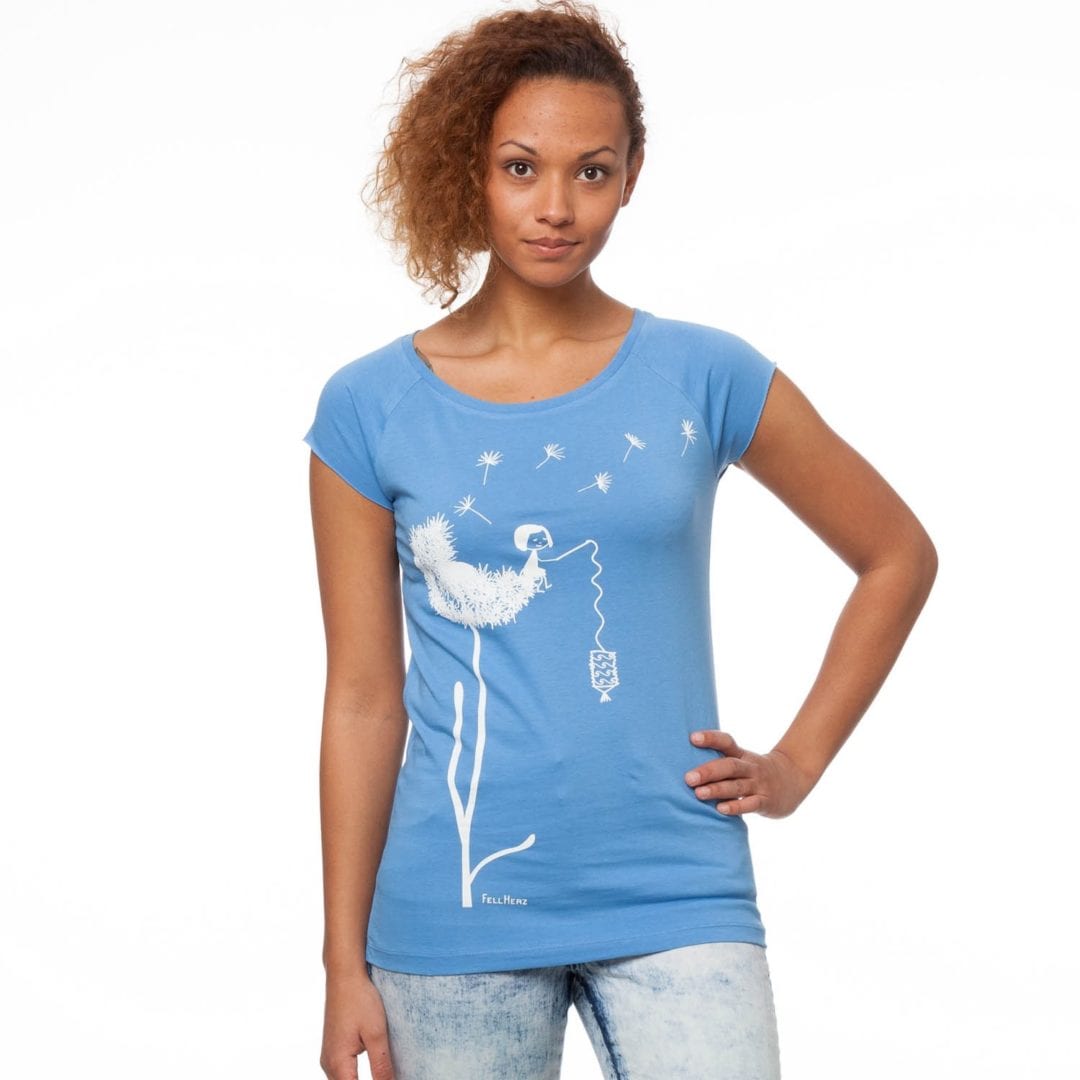 T-Shirt Pusteblume Blau  von FellHerz