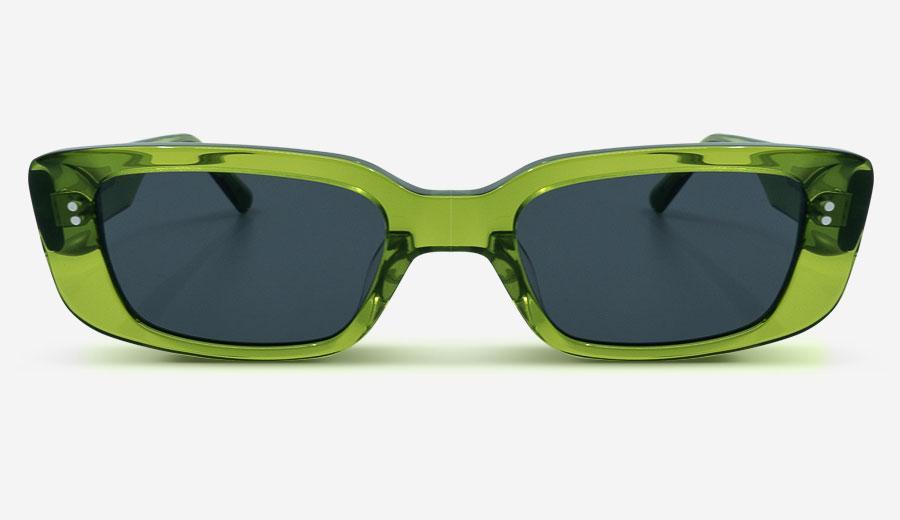 Sonnenbrille Grace Transparent Green Unisex von MessyWeekend