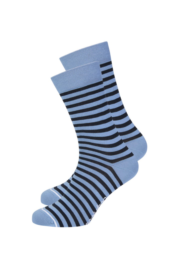 Basic Socks #STRIPES Navy / Blue Heaven / White von Recolution