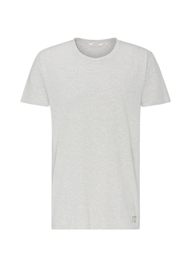 Casual T-Shirt #STRIPES Grey Melange / White von Recolution