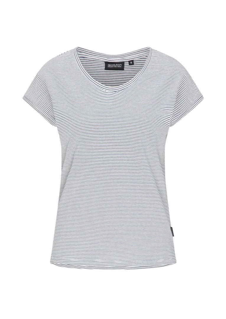 Casual T-Shirt #STRIPES Navy / White von Recolution