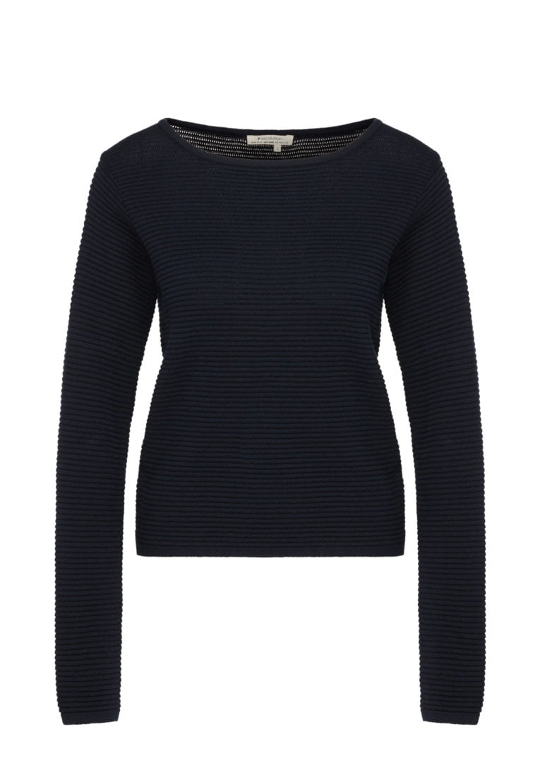 Rib Knit Crew Neck Navy von Recolution