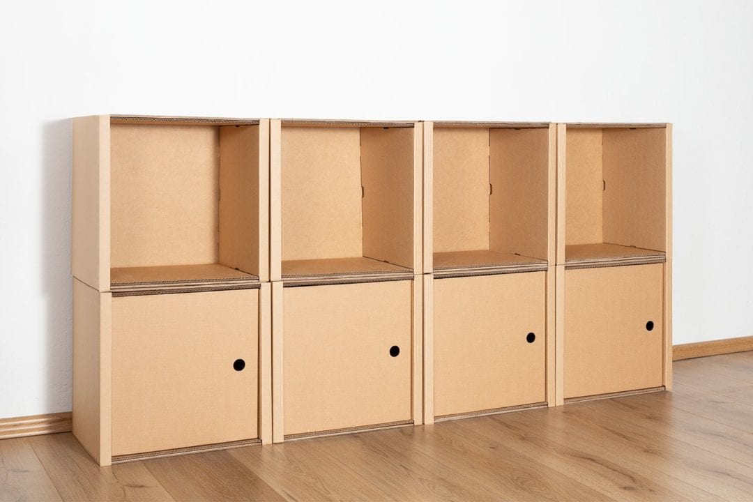 Regal 2x4 - 4 Türen / natur von Room in a Box