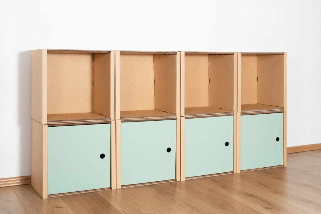 Regal 2x4 - 4 Türen / salbei von Room in a Box