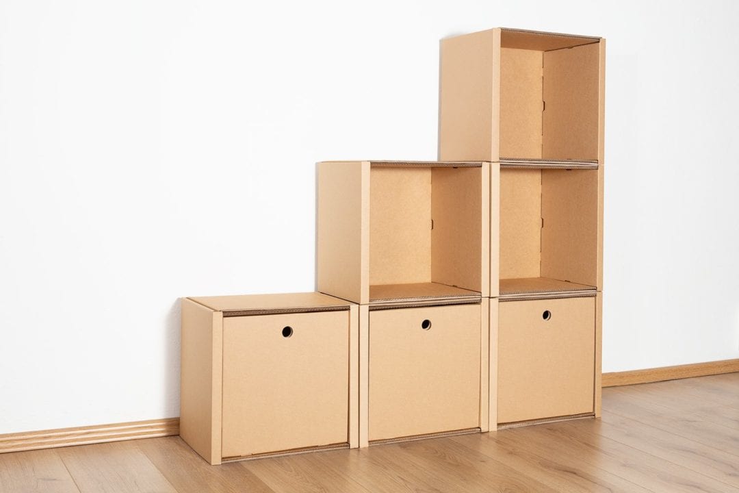 Stufenregal klein - 3 Schubladen hoch / natur von Room in a Box