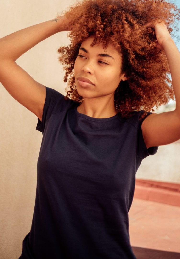 Damen T-Shirt Dunkelblau von ThokkThokk
