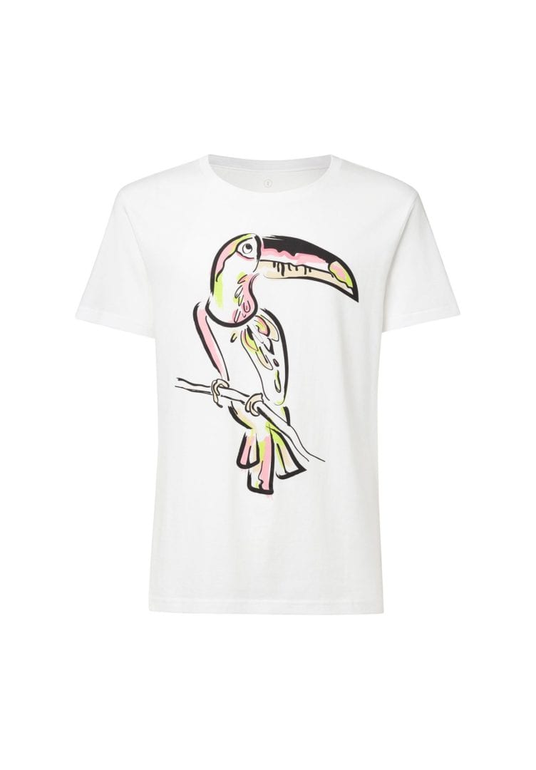 Herren T-Shirt Tukan Weiß von ThokkThokk