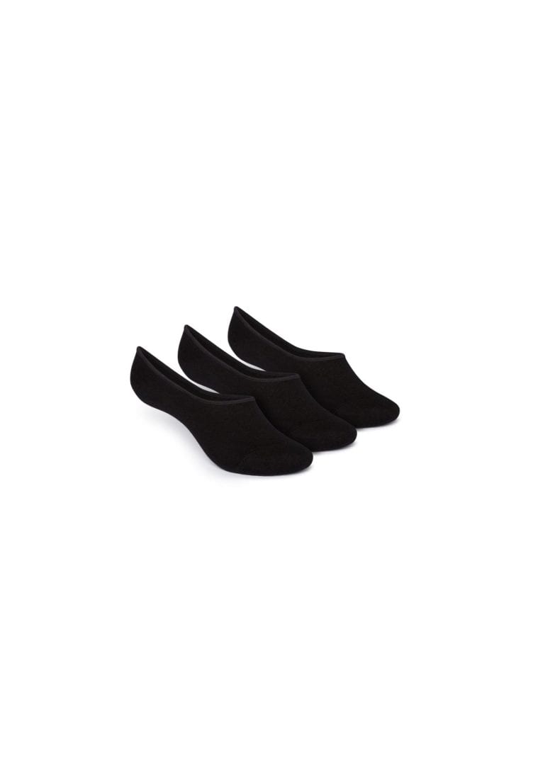 Socken Füßlinge Schwarz 3er Pack von ThokkThokk