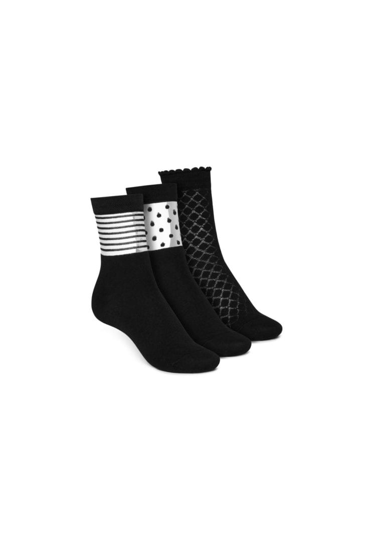 Socken Mittelhoch Schwarz 3er Pack von ThokkThokk