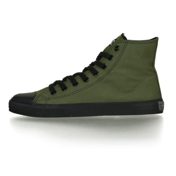 Fair Trainer Black Cap Hi Cut Camping Green Jet Black von Ethletic