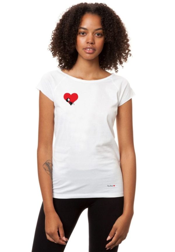 T-Shirt Valentine Girl Weiß  von FellHerz
