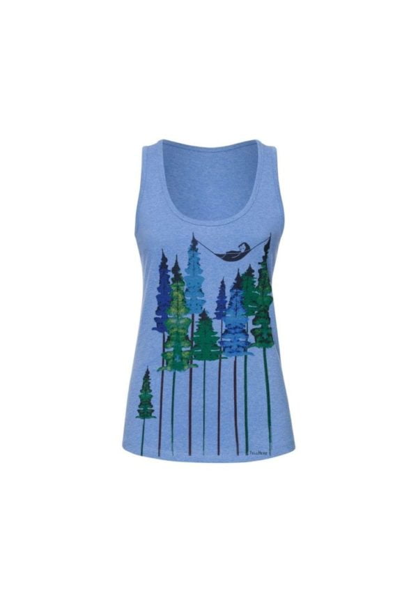 Tank Top Wood Girl Blau  von FellHerz