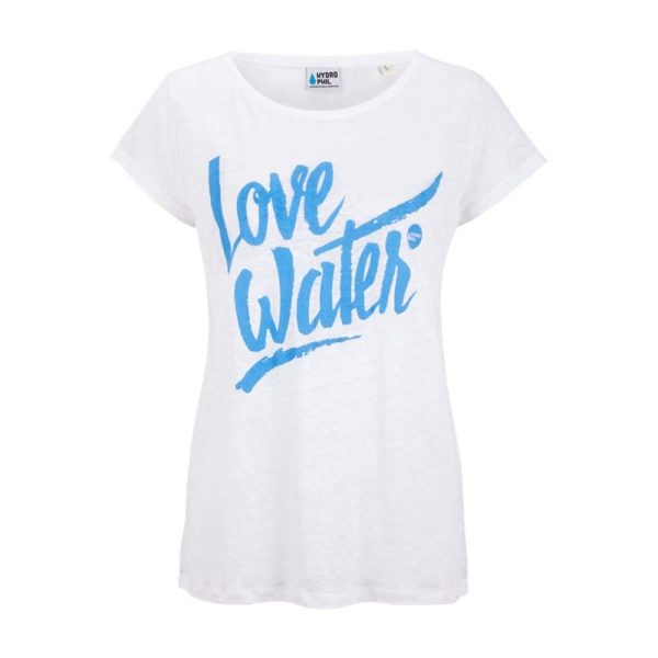 Love Water Shirt aus Leinen – weiss von Hydrophil