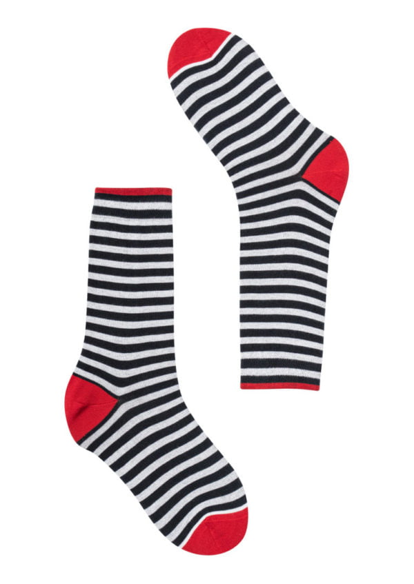 Basic Socks #STRIPES Navy / White / Red von Recolution