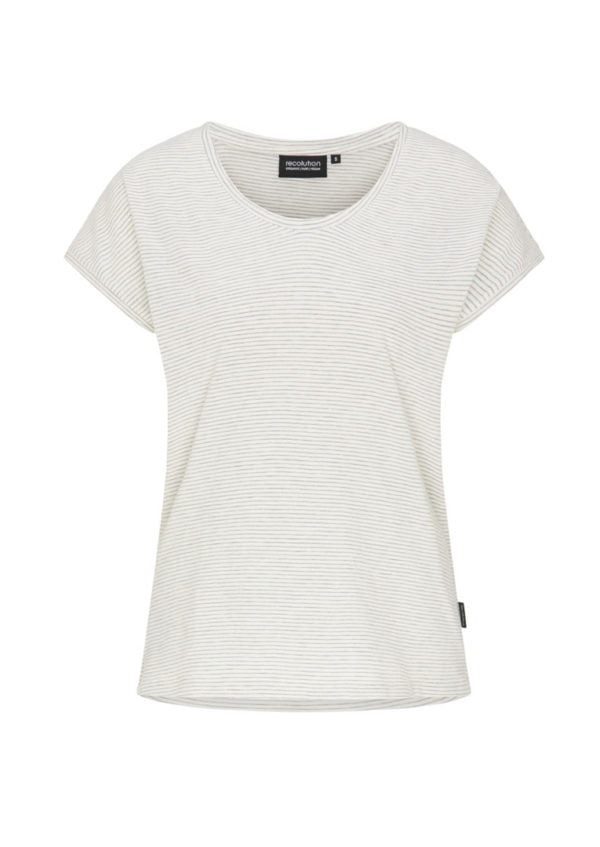 Casual T-Shirt #STRIPES Grey Melange / White von Recolution
