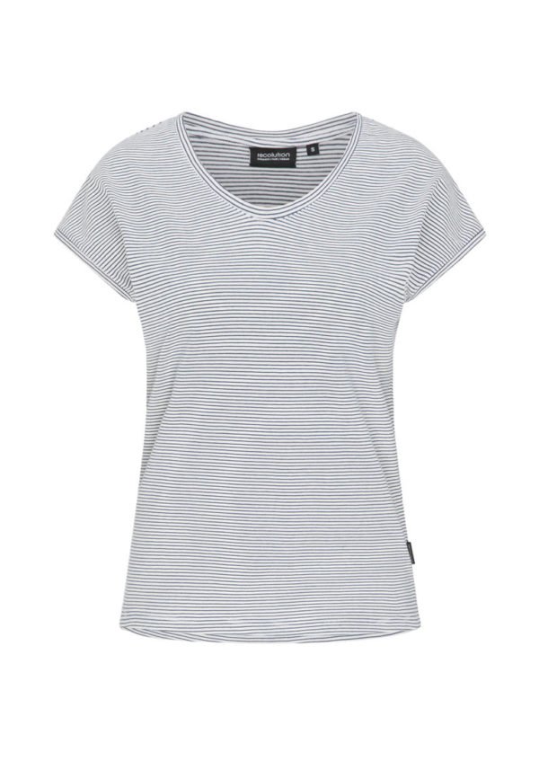 Casual T-Shirt #STRIPES Navy / White von Recolution
