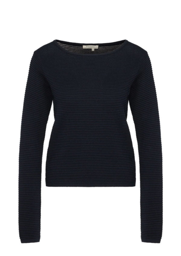 Rib Knit Crew Neck Navy von Recolution