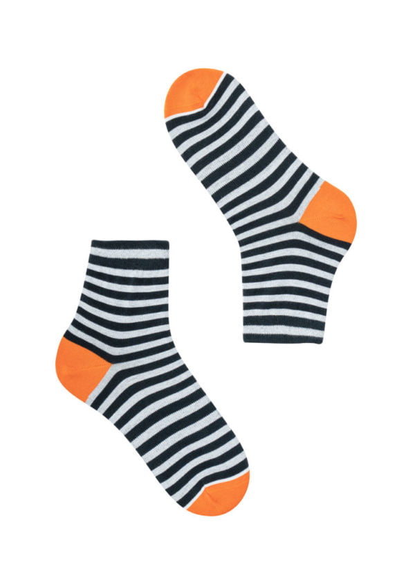 Short Socks #STRIPES Navy / White von Recolution