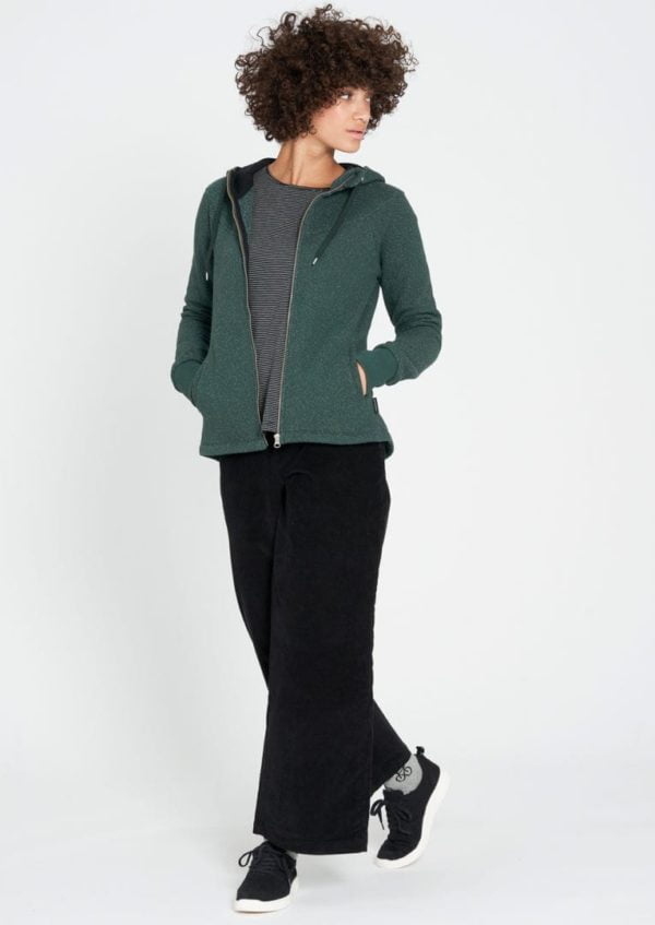 Waffle Deluxe Sweatjacket Green Waffle von Recolution