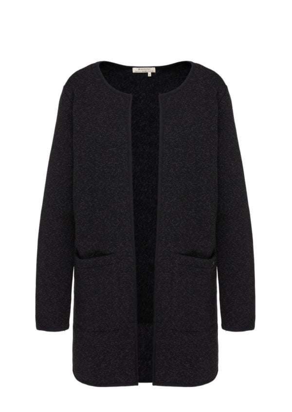 Waffle Sweat Cardigan Black Waffle von Recolution
