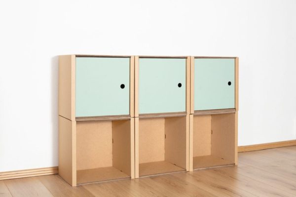 Regal 2x3 - 3 Türen / salbei von Room in a Box