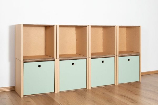 Regal 2x4 - 4 Schubladen hoch / salbei von Room in a Box