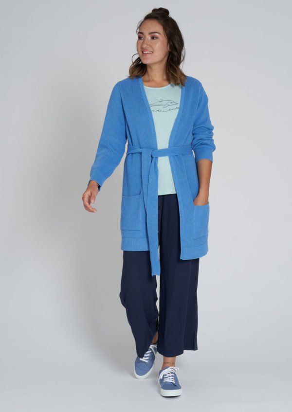 Rib Knit Cardigan French Blue von Recolution