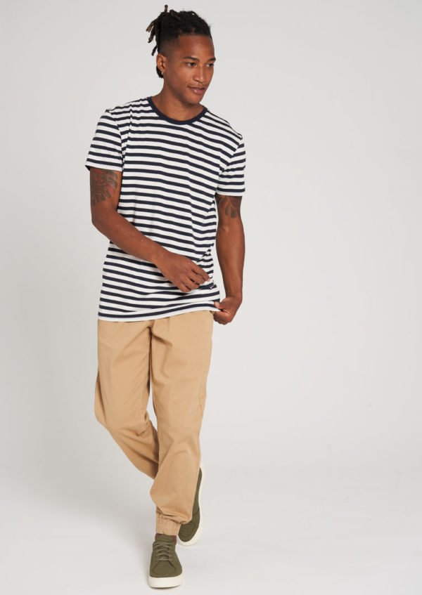 Tencel T-Shirt #STRIPES Navy / White von Recolution