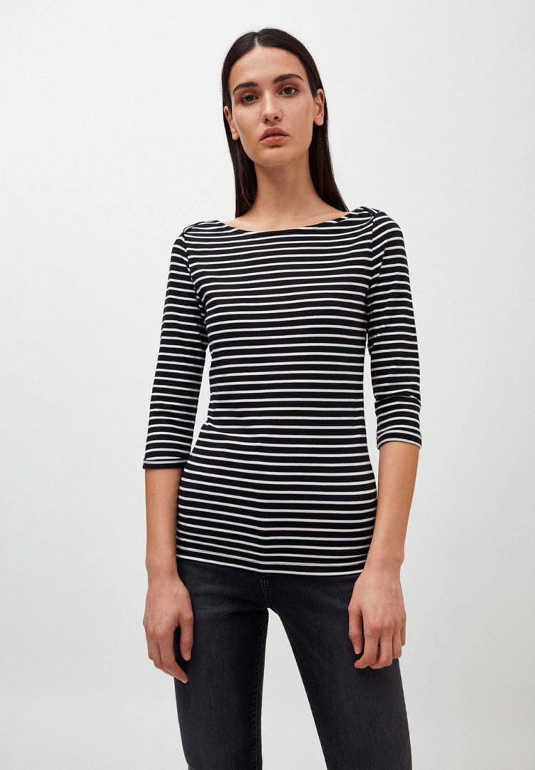 Longsleeve Dalenaa Stripes In Black-off White von ArmedAngels