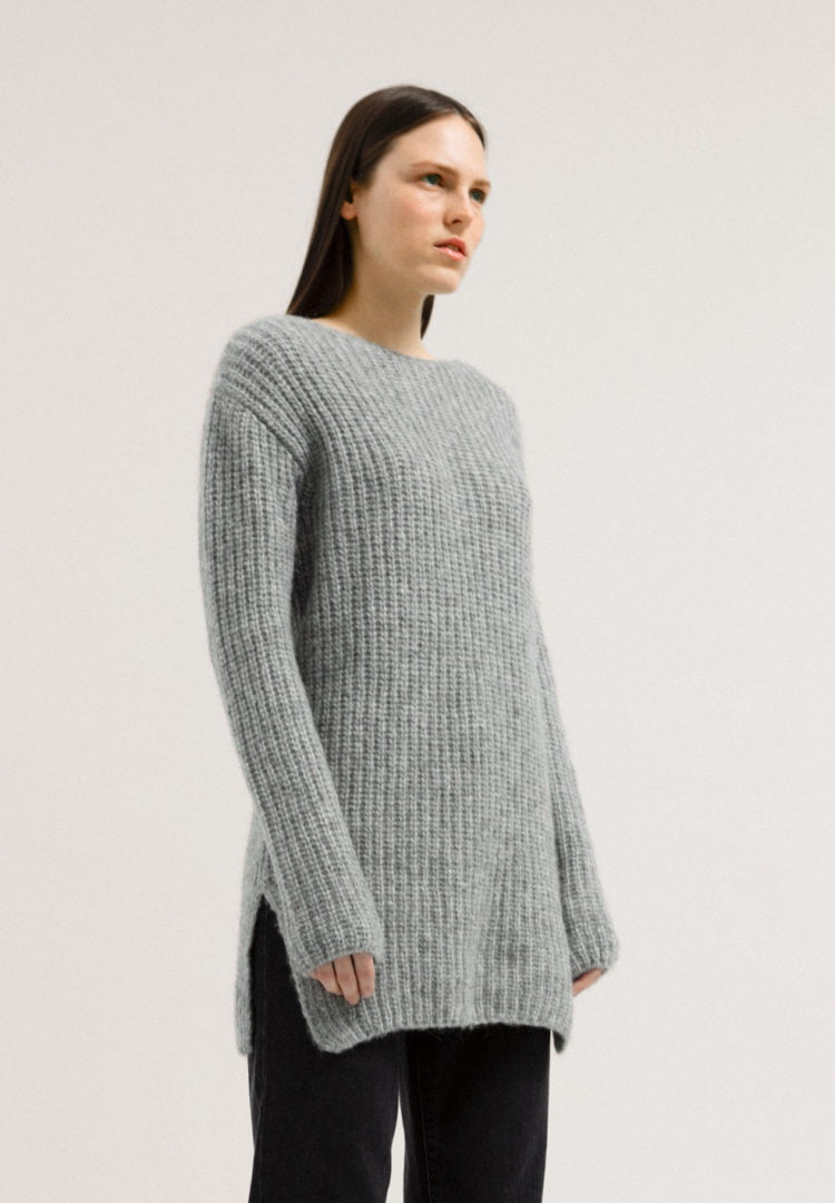 Strickpullover Kayraa In Frozen Mid Grey Melange von ArmedAngels