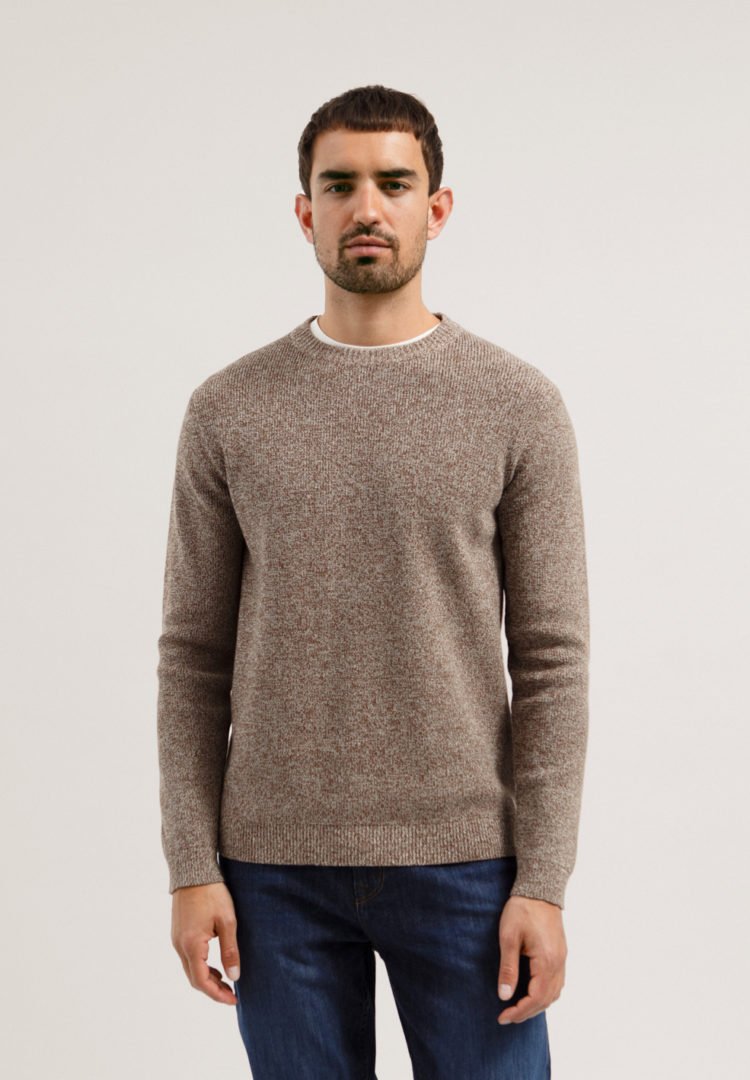 Strickpullover Maago In Beige Melange-dark Camel von ArmedAngels