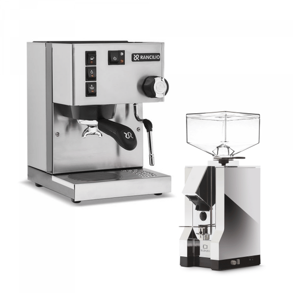 Silvia + Espressomühle im Set Eureka Mignon Silenzio von Rancilio