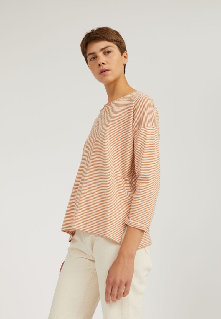 Longsleeve Siaa Pretty Stripes In Toasted Hazel-oatmilk von ArmedAngels