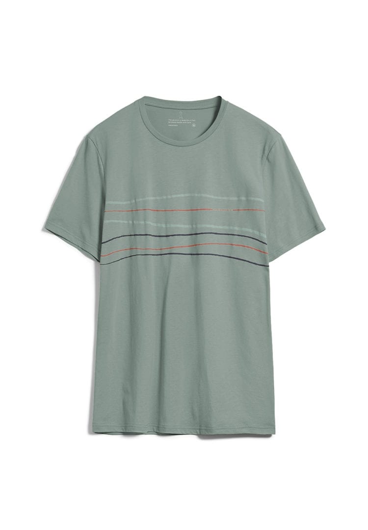 T-shirt Jaames Crooked Lines In Agave von ArmedAngels