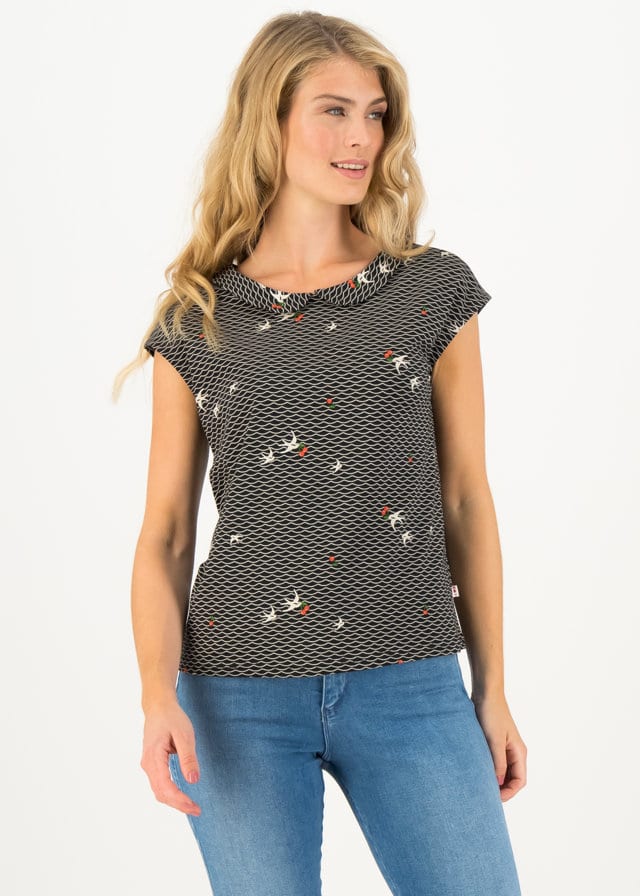 Jersey T-shirt Botanical Bubi Schwarz von blutsgeschwister