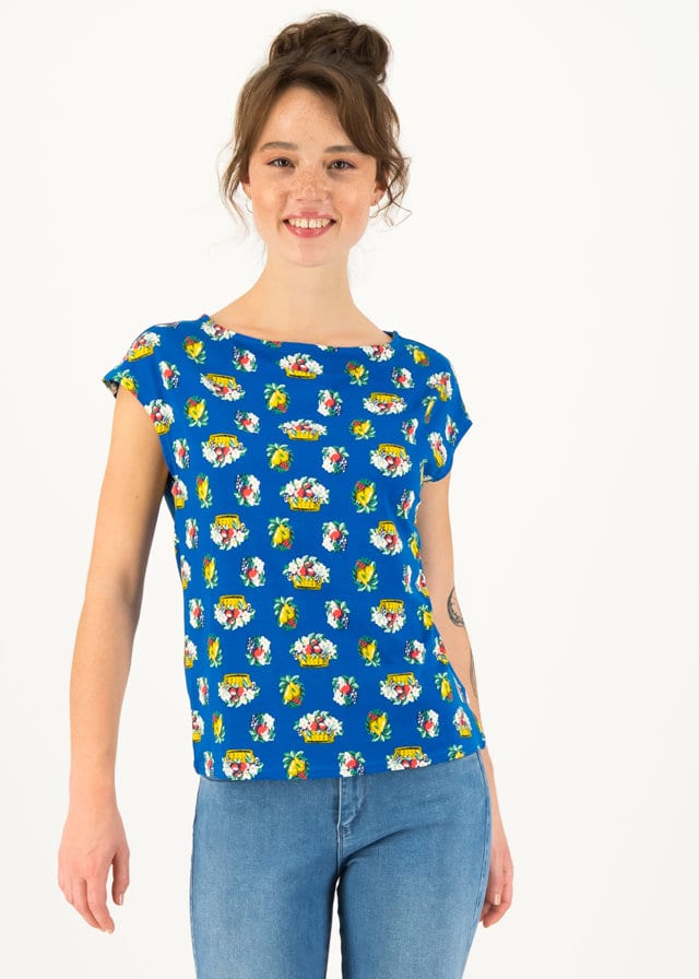 Jersey T-shirt Flowgirl Blau von blutsgeschwister