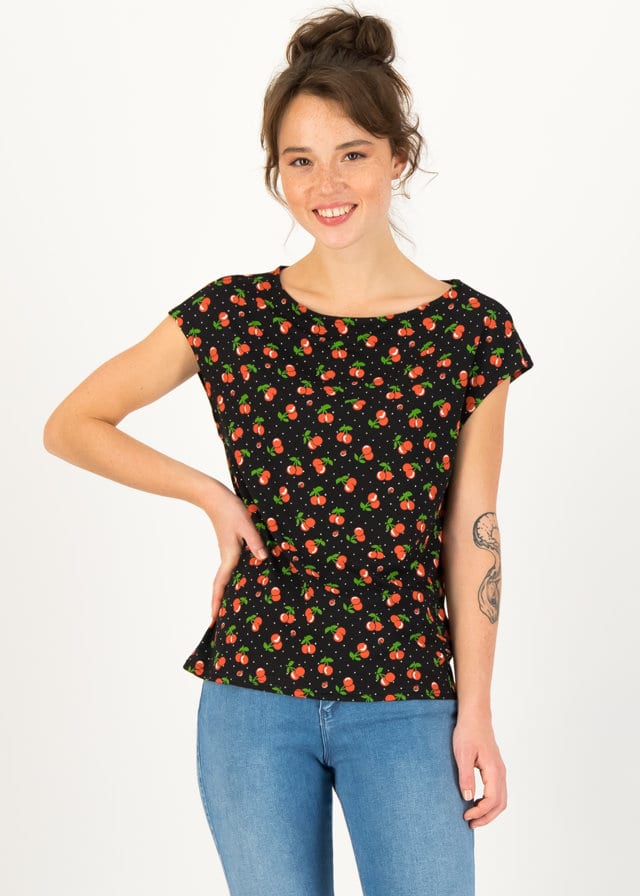 Jersey T-shirt Flowgirl Schwarz von blutsgeschwister