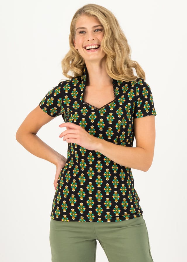 Jersey T-shirt Pow Wow Vau Schwarz von blutsgeschwister