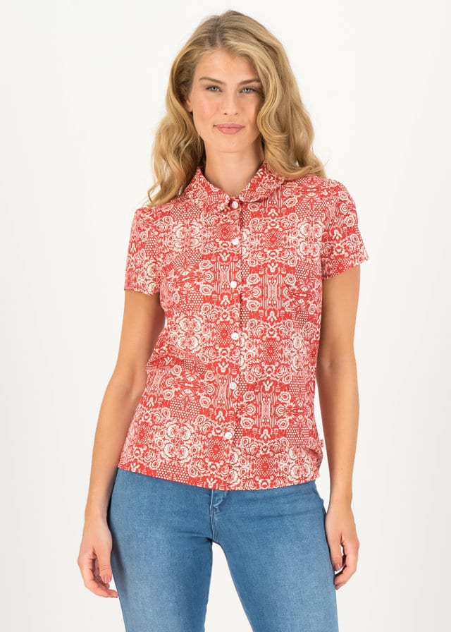 Kurzarm-bluse Chou Chou Chérie Rot von blutsgeschwister