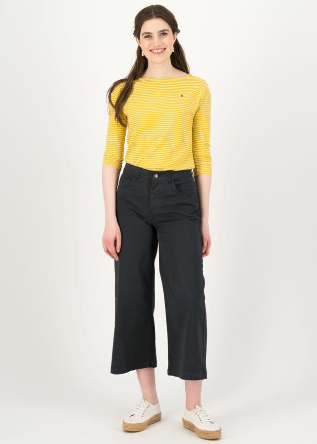 Logo High Waist Culotte Blau von blutsgeschwister