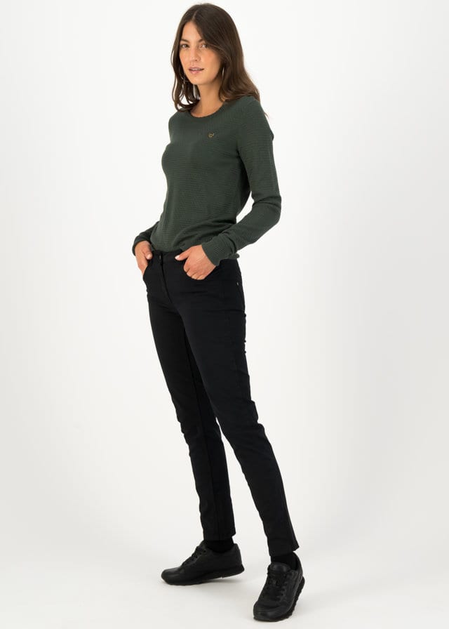 Logo Mid Waist 5-pocket Pants Schwarz von blutsgeschwister