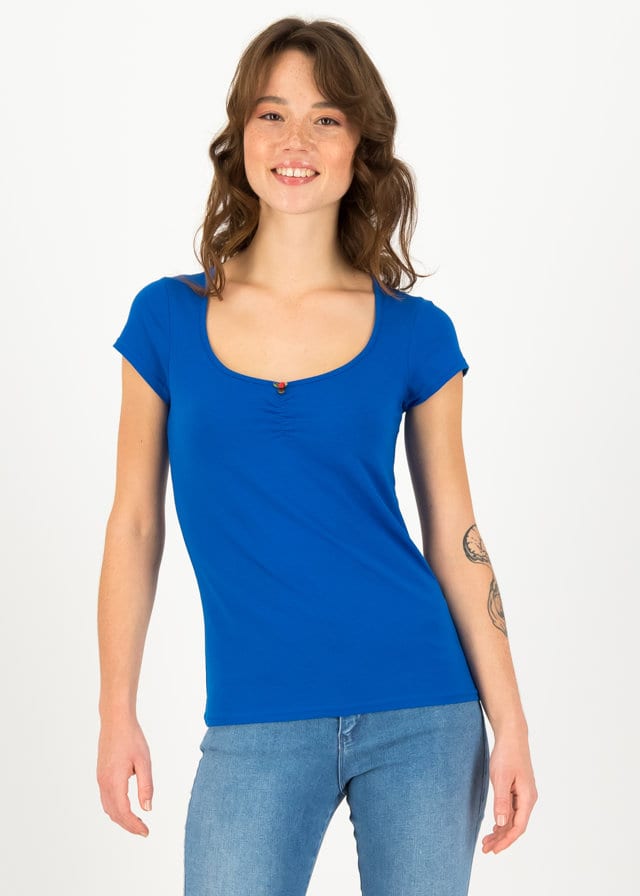 Logo Shortsleeve Feminin Blau von blutsgeschwister
