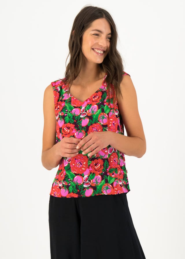 Viskose-bluse Burning Heart Lila von blutsgeschwister