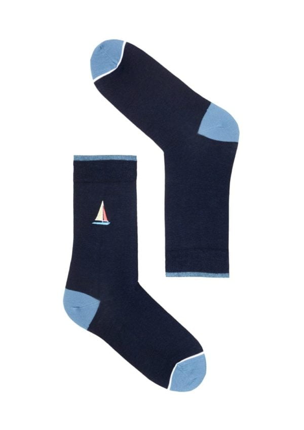 Basic Socks #SAILINGBOAT Navy von Recolution