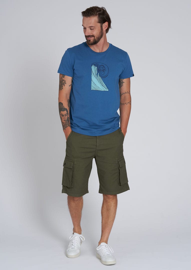 Casual T-Shirt #RECOWAVE Summer Blue von Recolution