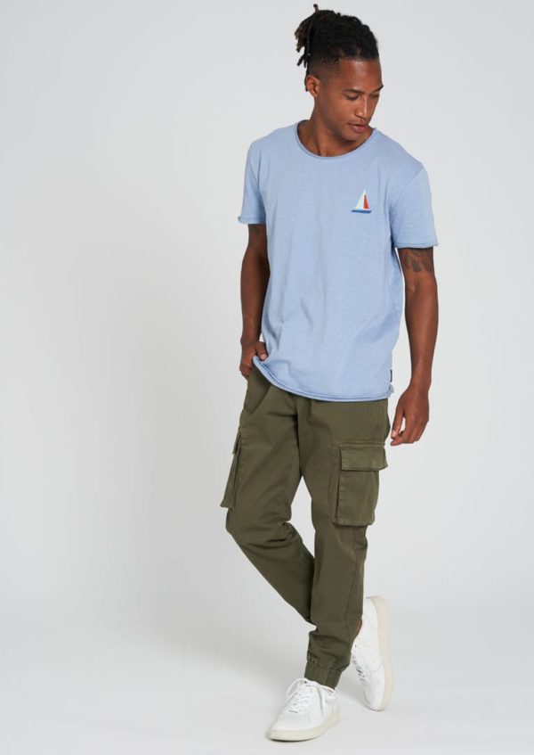 Casual T-Shirt #SAILINGBOAT Faded Blue von Recolution